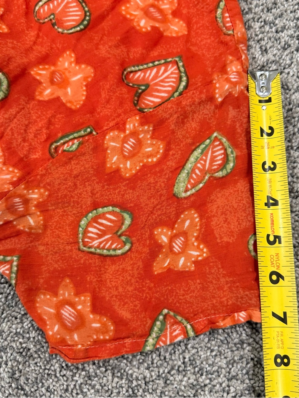 Vtg Jane Ashley 100% Cotton Voile Novelty Print Orange Midi Dress Women’s M - Picture 8 of 11